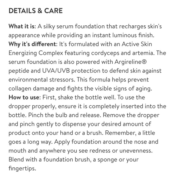 4 Natural Intensive Skin Serum Foundation